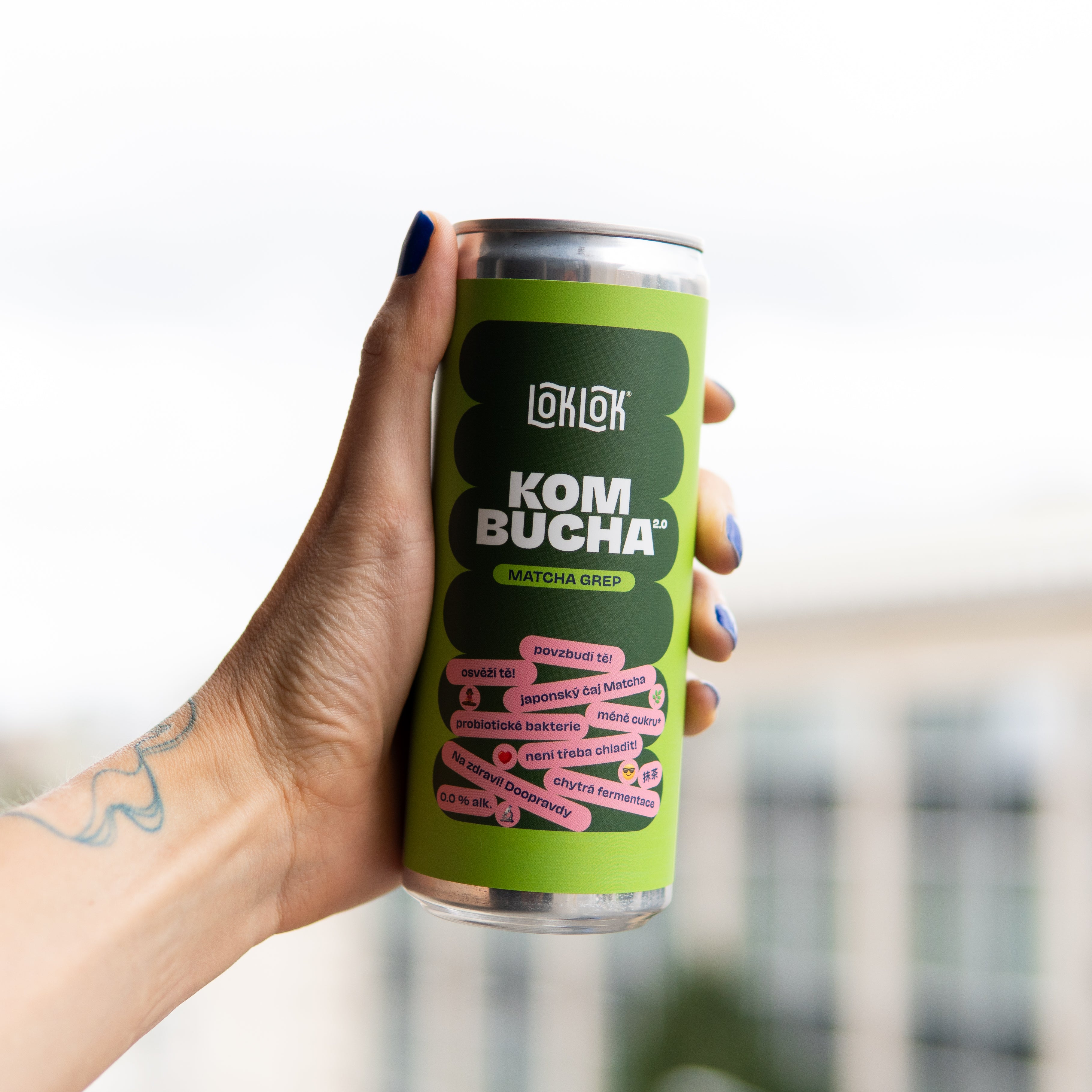 12x Loklok kombucha Matcha Grep 330ml