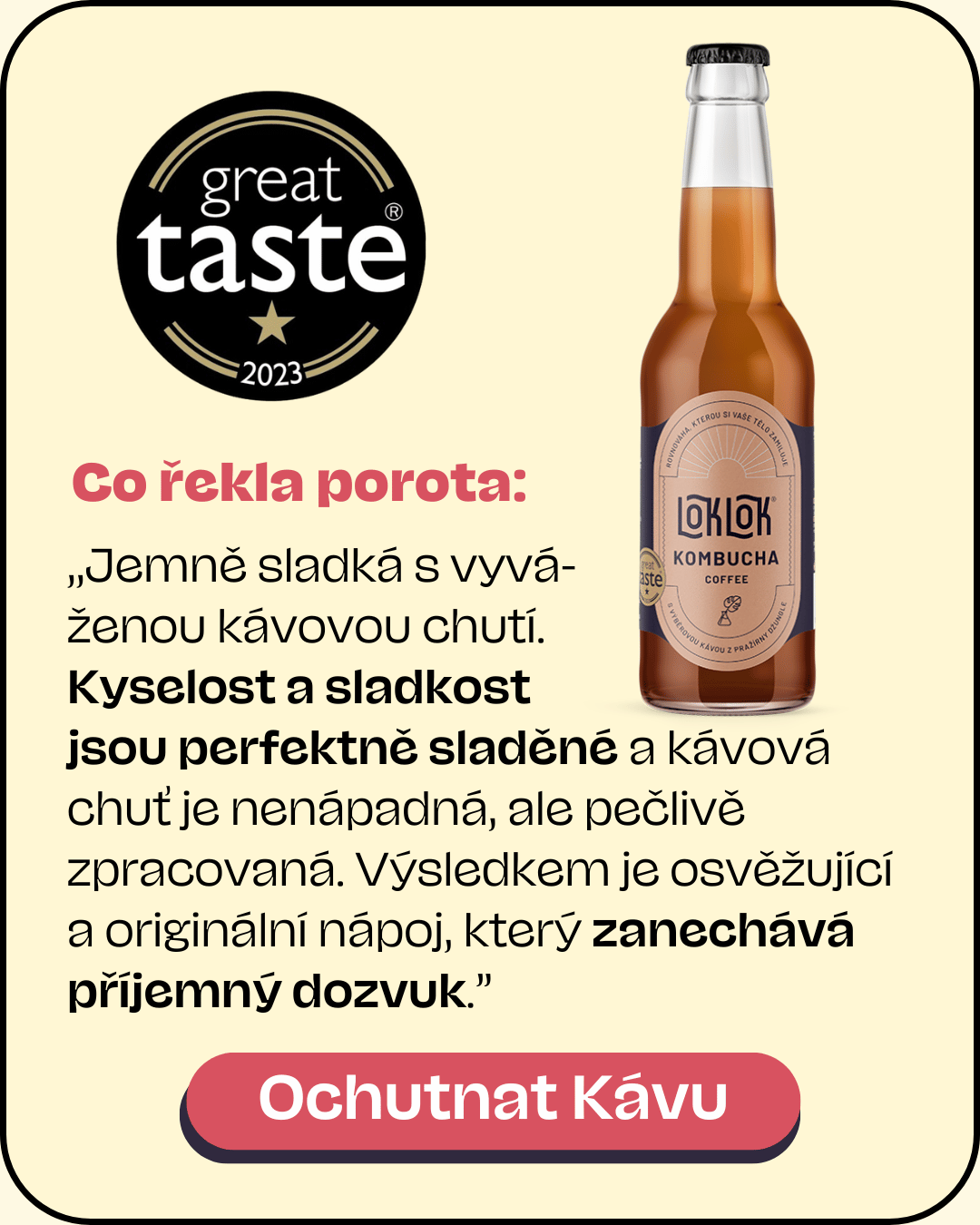 Great Taste Award Loklok kombucha 2024