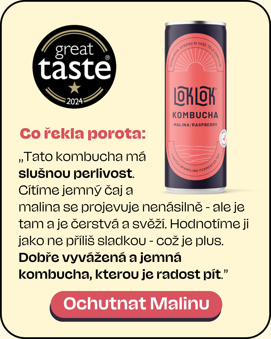 Great Taste Award Loklok malina 2024