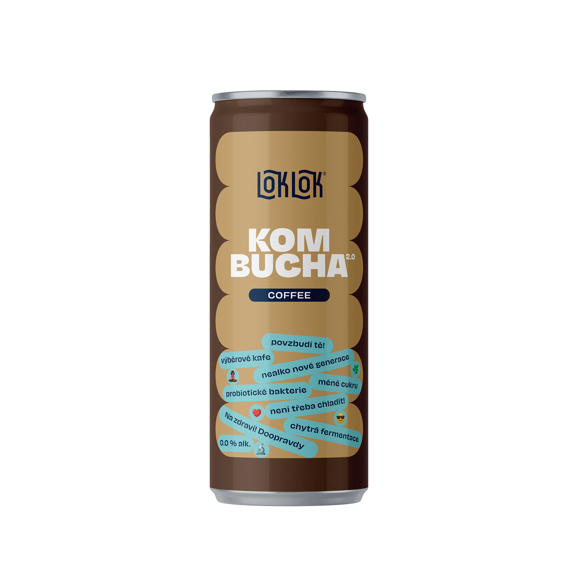 12x Loklok kombucha Káva 330ml Plechovka