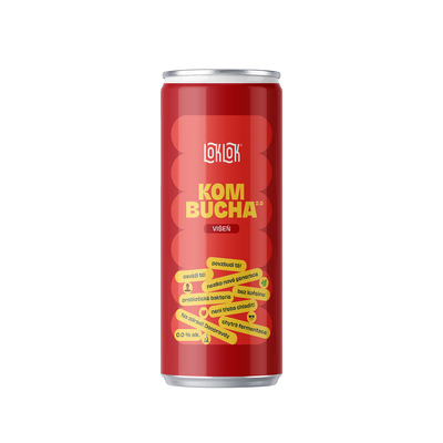 12x Loklok kombucha Višeň 330ml