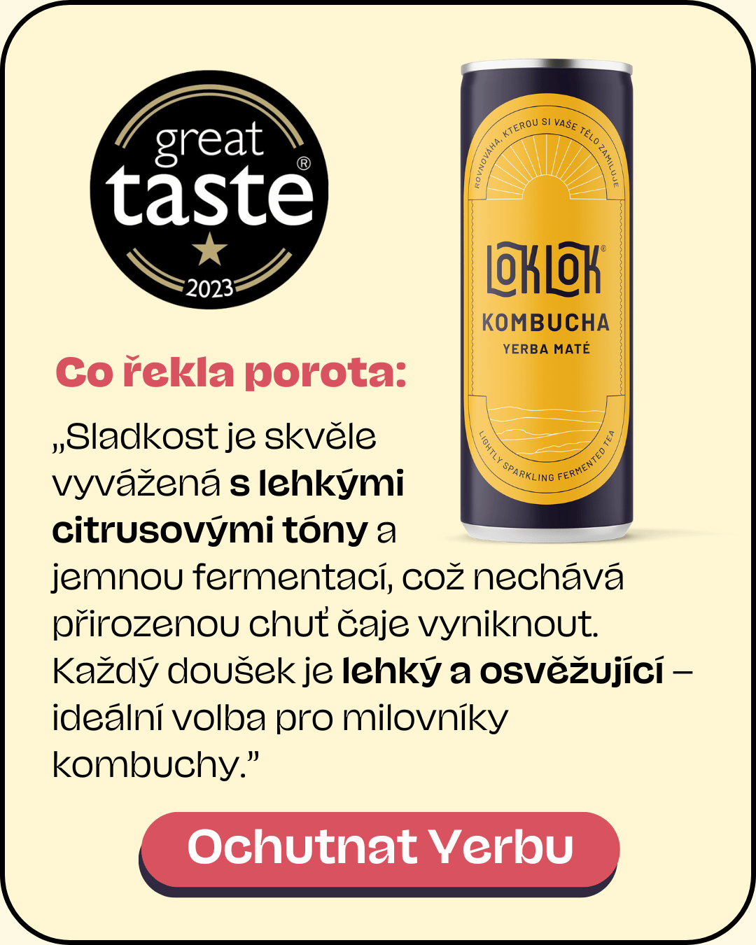 Great Taste Award Loklok kombucha Yerba Mate 2023 2025