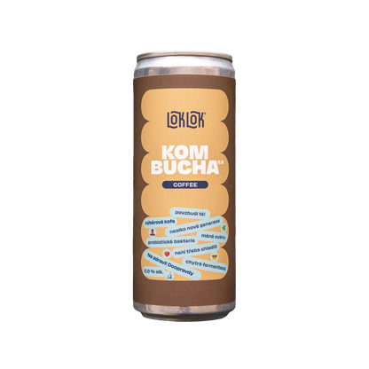 12x Loklok kombucha Káva 330ml Plechovka