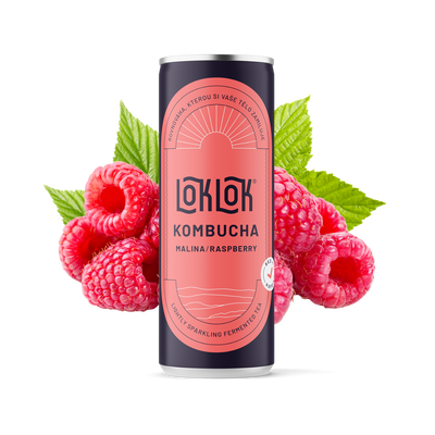 12x Loklok kombucha Malina 330ml