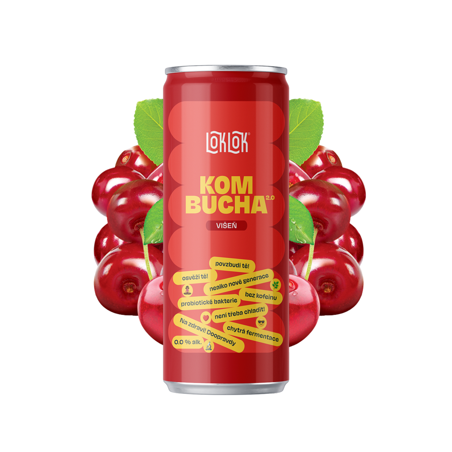 12x Loklok kombucha Višeň 330ml