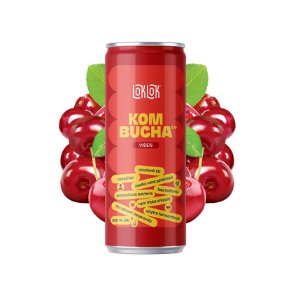 12x Loklok kombucha Višeň 330ml