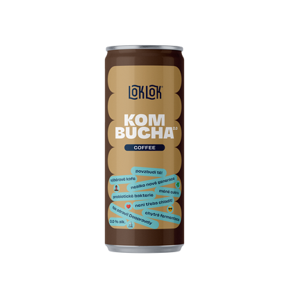 12x Loklok kombucha Káva 330ml Plechovka