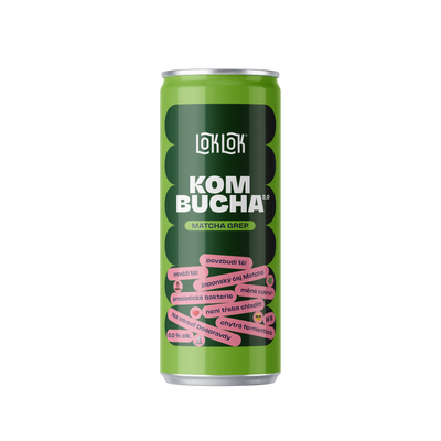 12x Loklok kombucha Matcha Grep 330ml